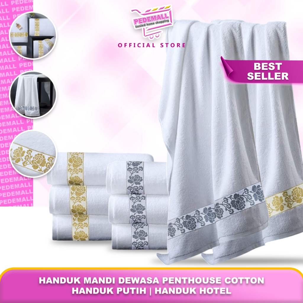 Handuk Mandi Dewasa Penthouse Cotton | Handuk Putih | Handuk Hotel