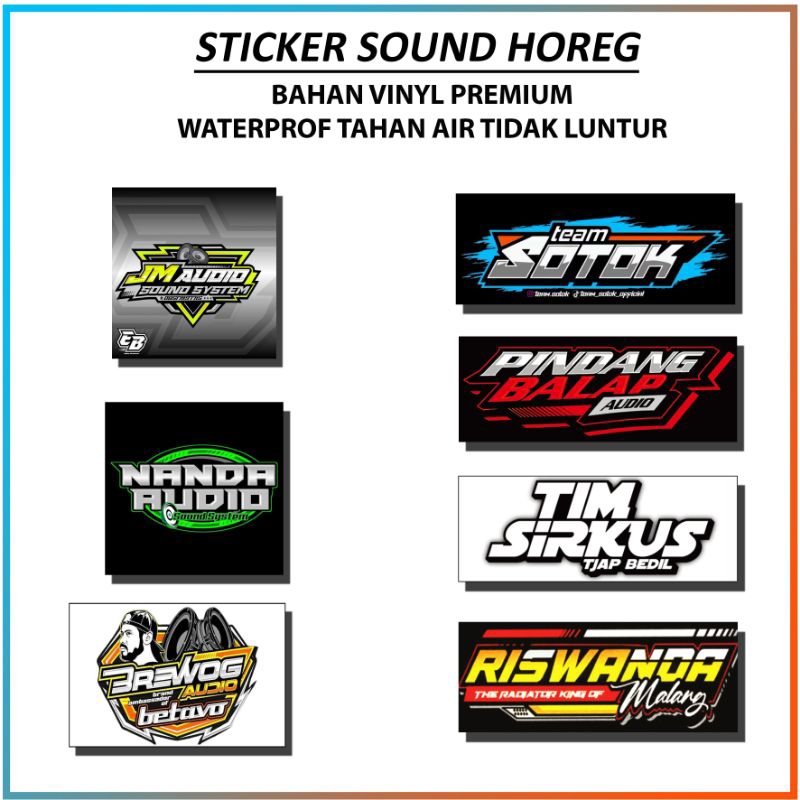 

Sticker Sound Horeg vinyl/Nylon matte Premium Waterproof.