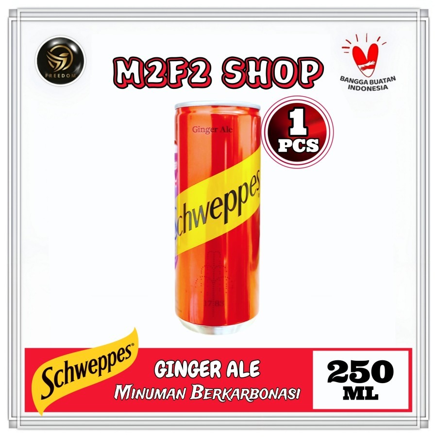 

Schweppes Carbonated Ginger Ale Can | Minuman Berkarbonasi Rasa Jahe Kaleng - 250 ml (Kemasan Satuan)