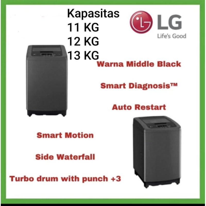 LG MESIN CUCI TOP LOADING WASHER SMART INVERTER 11KG 12KG 13KG GARANSI RESMI