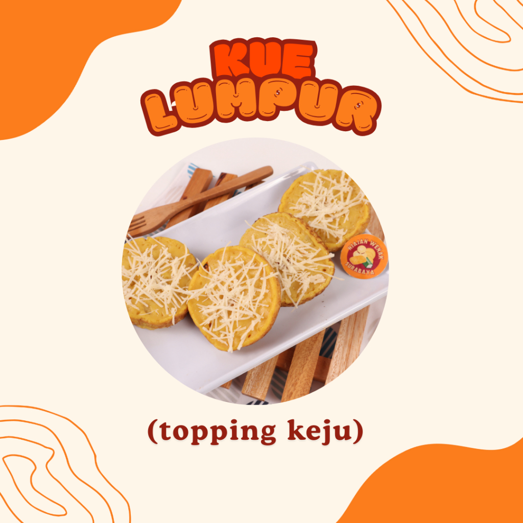 

Kue Lumpur Keju - Toping Keju (Isi 5, Isi 10, Isi 15)