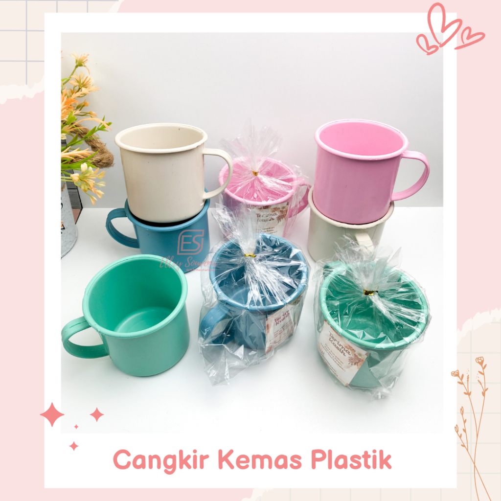 Souvenir Gelas Cangkir Kemasan plastik FREE KUT