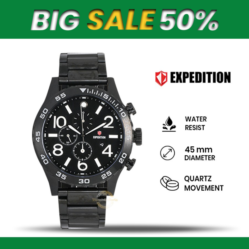 SALE Jam Tangan Pria Expedition E 6387 MC BIPBASL Original Resmi