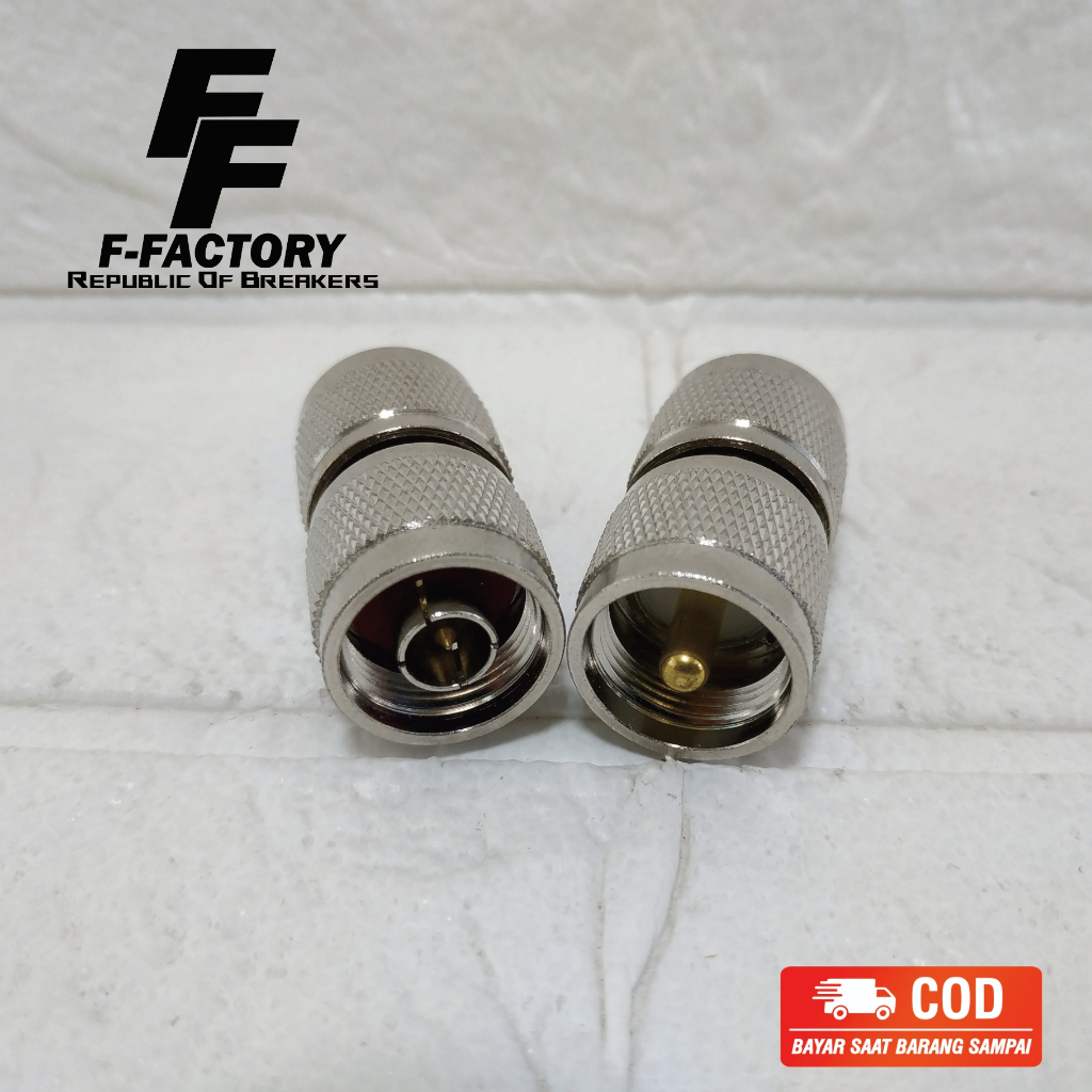 Konektor I PL MALE to N MALE. Cocok buat menyambung perangkat HT, RIG ke Boster, Antena Dll