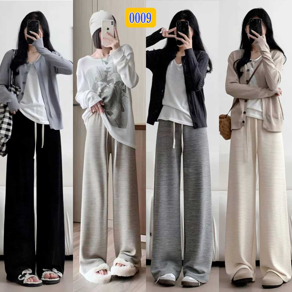 Yennifashion / Celana Panjang Rajut Kulot 0009 / Bawahan Wanita Clana Kulot Celana Rajut Import Ootd