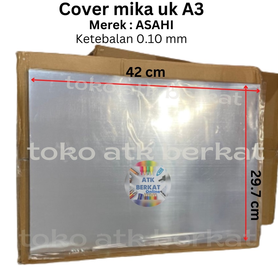 

KODE H7YFK Cover mika plastik jilid 1 mm Uk A3