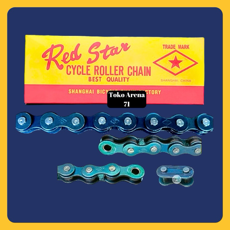 Rantai Red Star / Rantai Sepeda 1 Speed / Rante Sepeda 114L Onthel Unto BMX / Becak / Mini / Jengki 