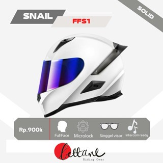 HELM SNAIL HELMET FFS1 SOLID | HELM FULL FACE SNAIL FFS1 POLOS