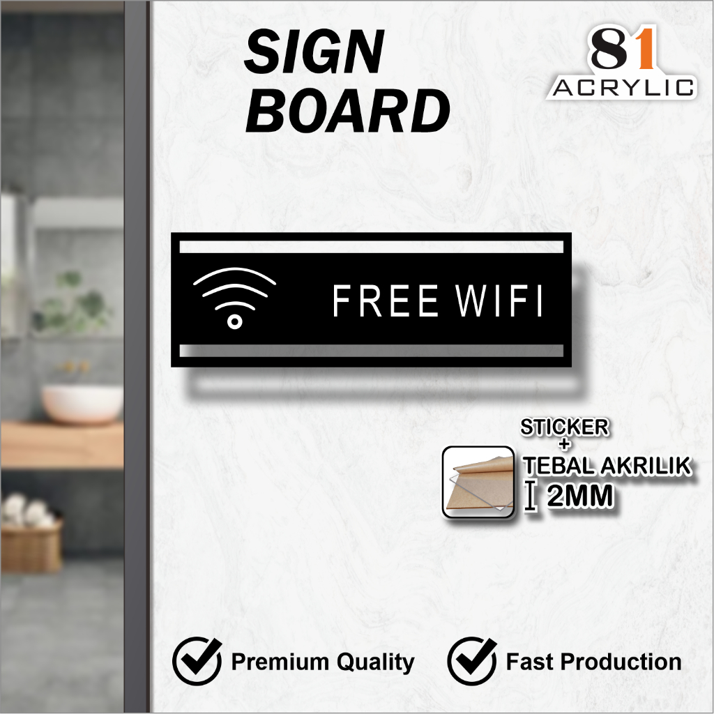 

SIGN BOARD TEMPEL KEREN FREE WIFI