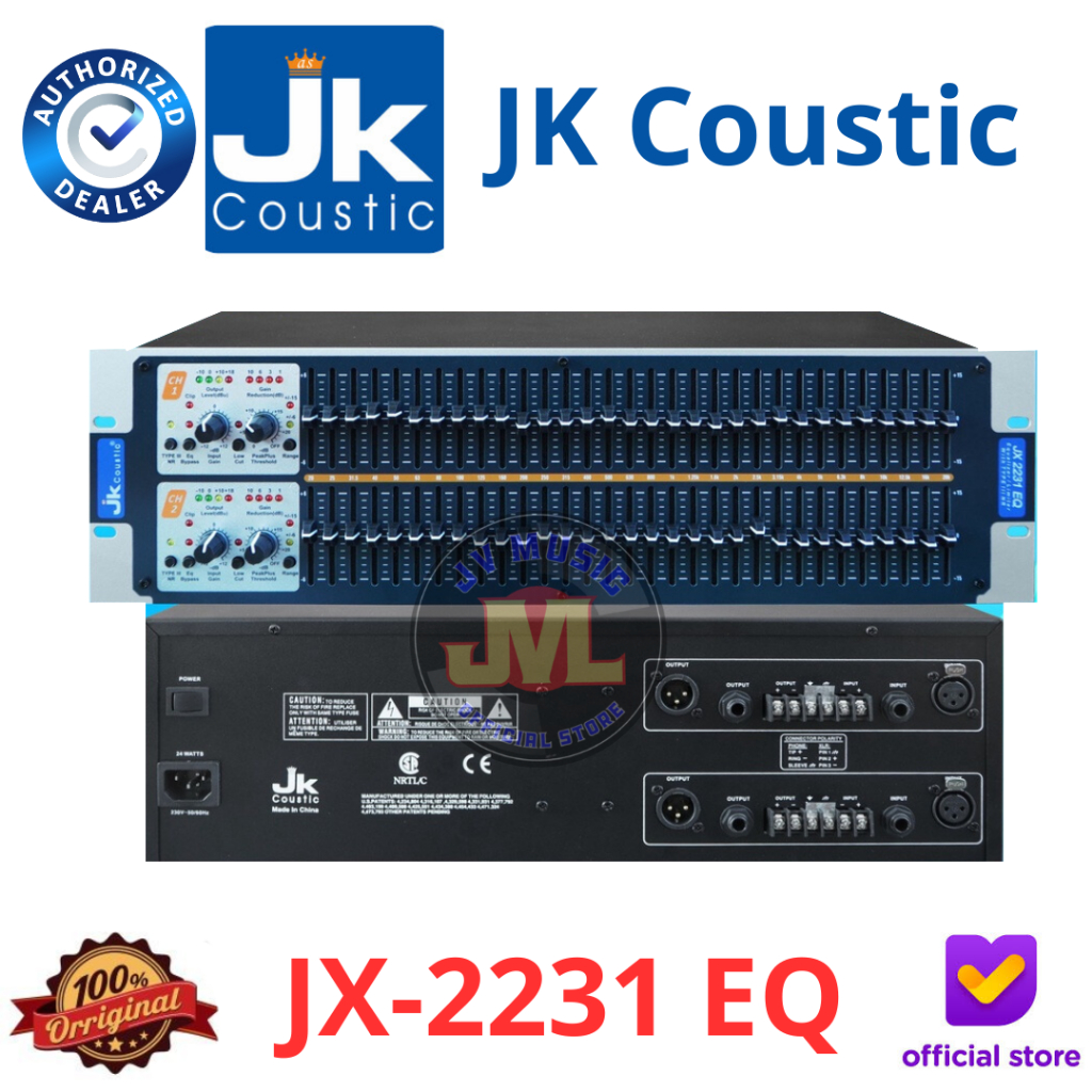 JK Coustic JX2231 EQ Graphic Equalizer JK Coustic JX-2231