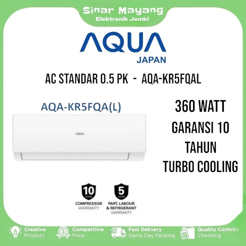 AC AQUA Japan AQA-KR5FQAL/ AC AQUA 1/2 PK/ Garansi Resmi AQUA Japan
