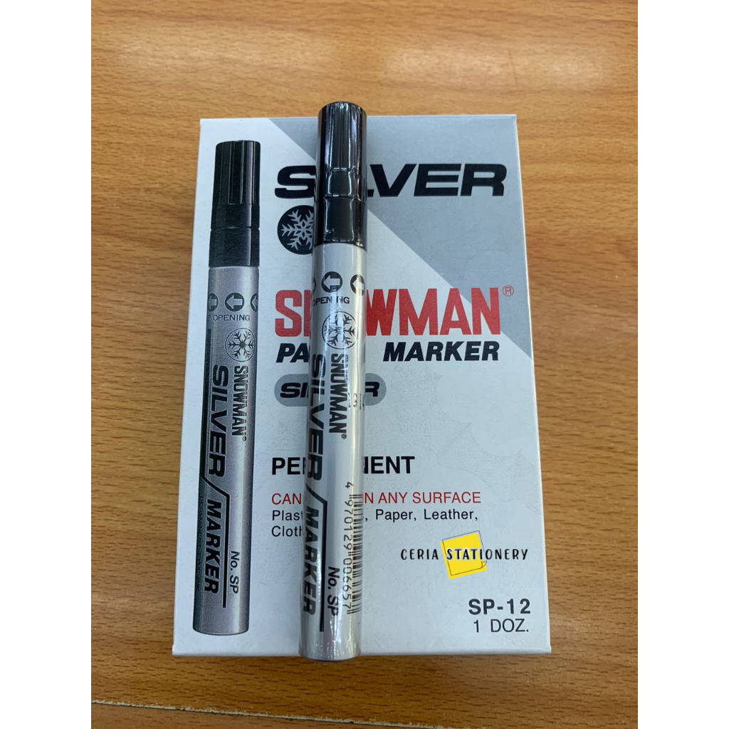 

Spidol Permanent Paint Marker Snowman Silver / Spidol Permanen Abu Metalik