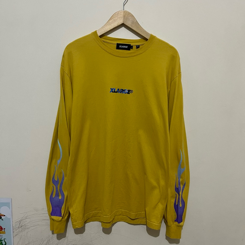 kaos lengan panjang XLarge Spell Out Long Sleeve Tshirt X-Large