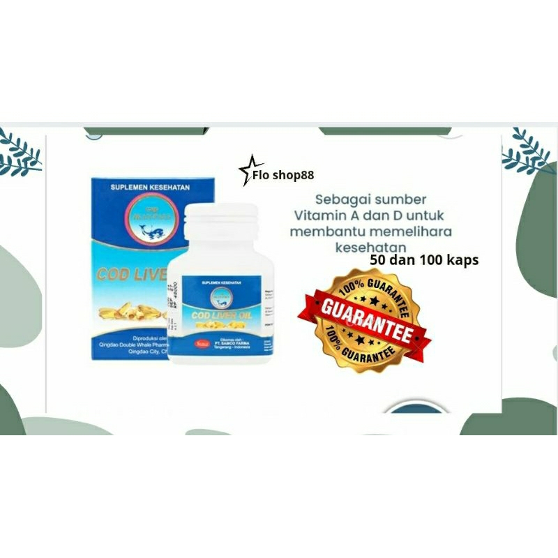 A - IKAN PAUS COD LIVER OIL / COD LIVER OIL CAP IKAN PAUS / COD LIVER OIL 100 KAPSUL / COD LIVER OIL