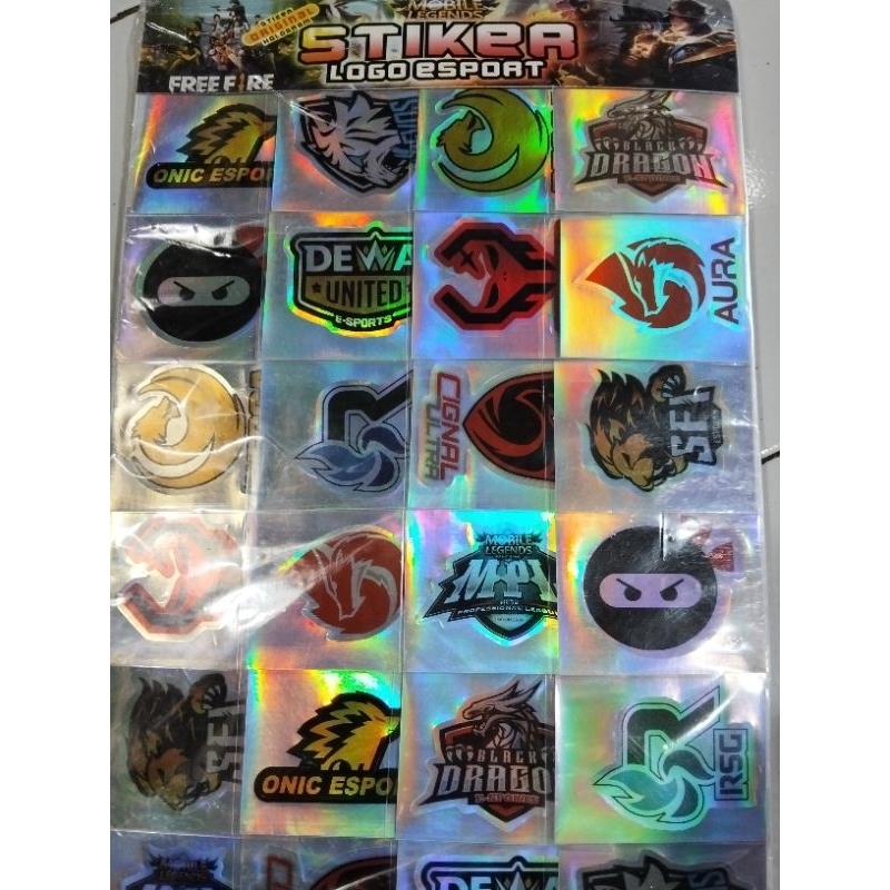 

Stiker logo game sudah hologram isi 24pcs