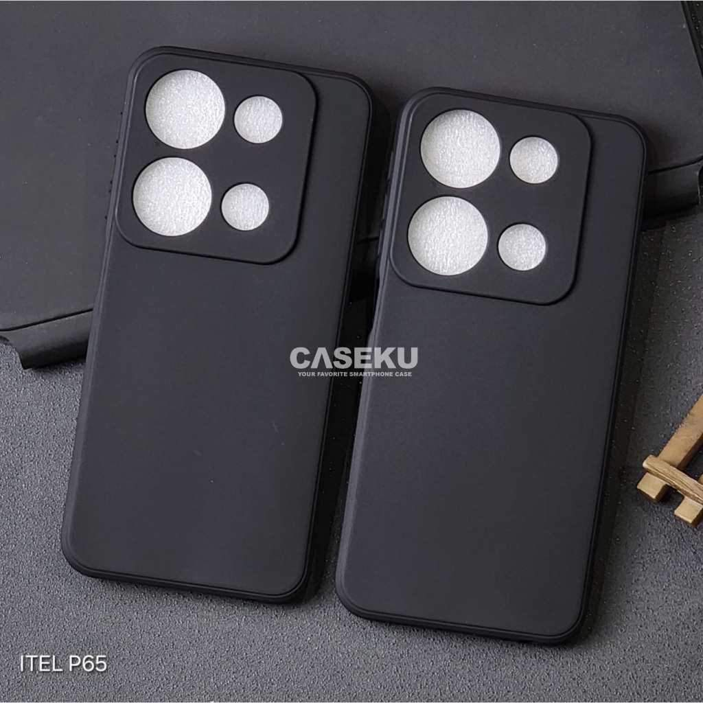 Itel P65 Itel P40 Itel P55 5G Itel P55 Nfc Case Softcase Candy Macaron Square Black Polos Case Itel 