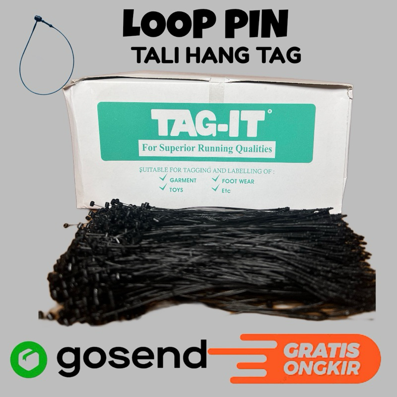 

LOOP PIN / TALI HANG TAG HITAM 5 INCH