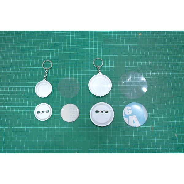 Grosir Bahan Baku Pin Peniti & Gantungan Kunci 58 Souvenir Ganci Bros Super White