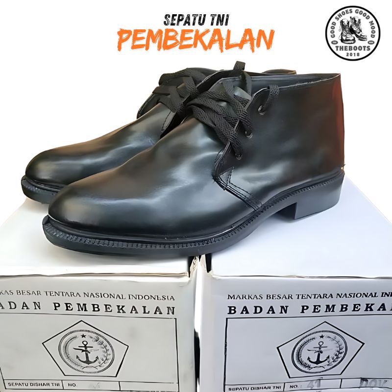 Sepatu TNI Badan Pembekalan Dasar TNI Sepatu Pdh Molding Pembakalan TNI Polri Bahan Kulit