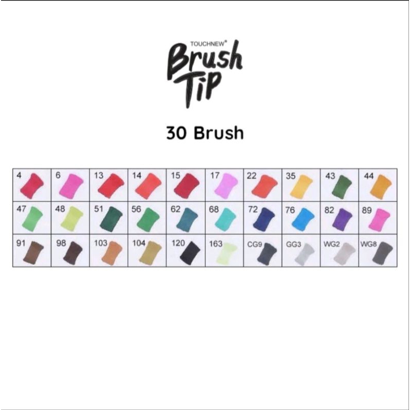 

Touchnew Alcohol Marker Brush Tip 30 Colors