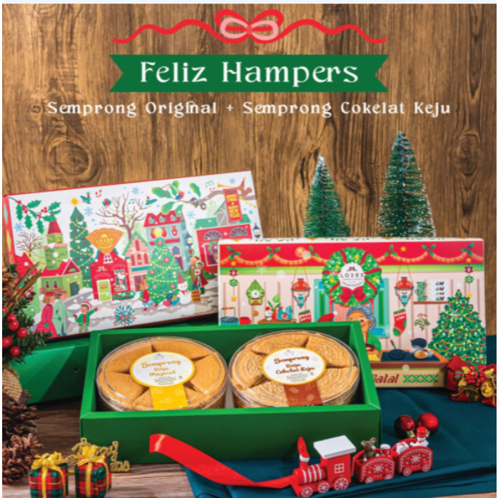 

Loves Semprong Feliz Hampers Kue Semprong Original, Coklat Keju Hampers Natal