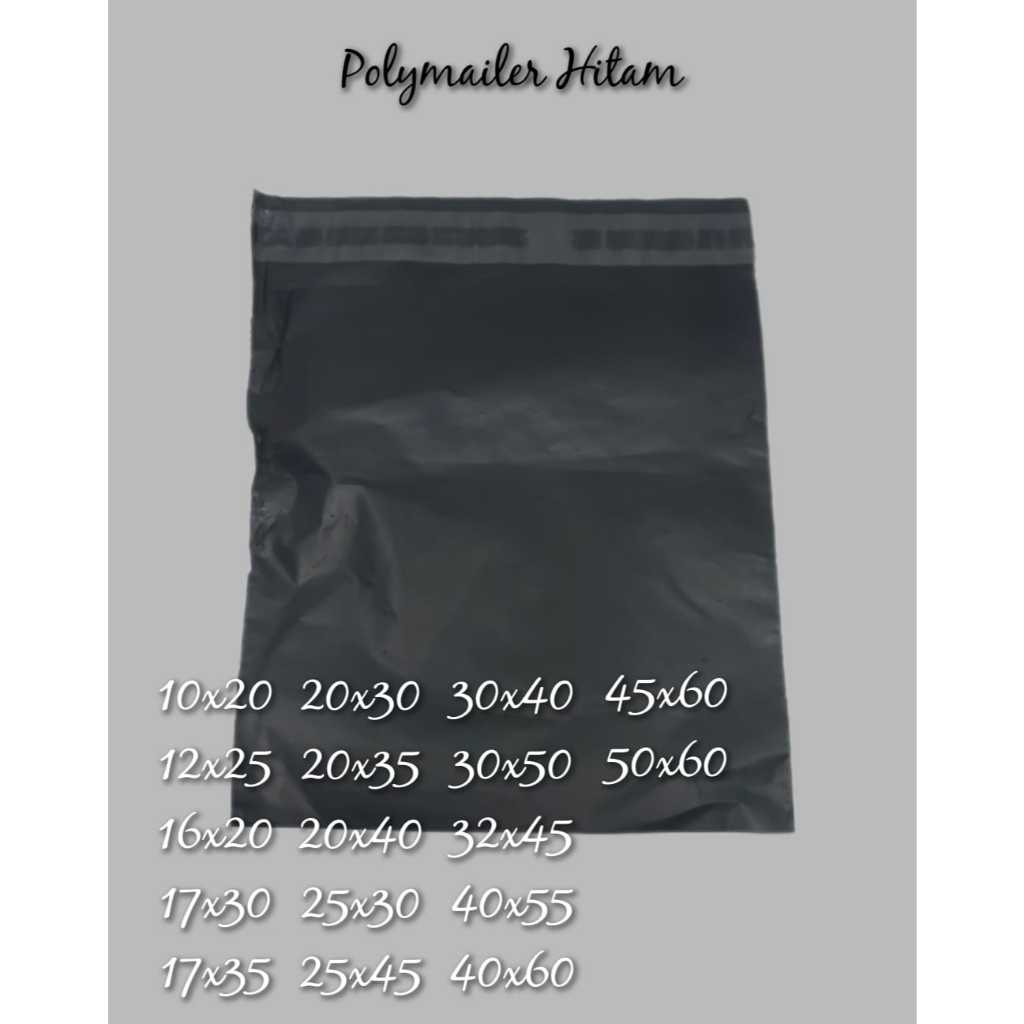 

Plastik Packing Olshop Online Shop ol on Shop Polymailer Warna hitam 50x60 45x60 isi 100 pcs