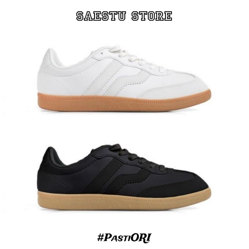 Piero Grand London - White/Gum dan Black/Gum || Sepatu Kasual Nongkrong Kerja Sekolah Harian Origina