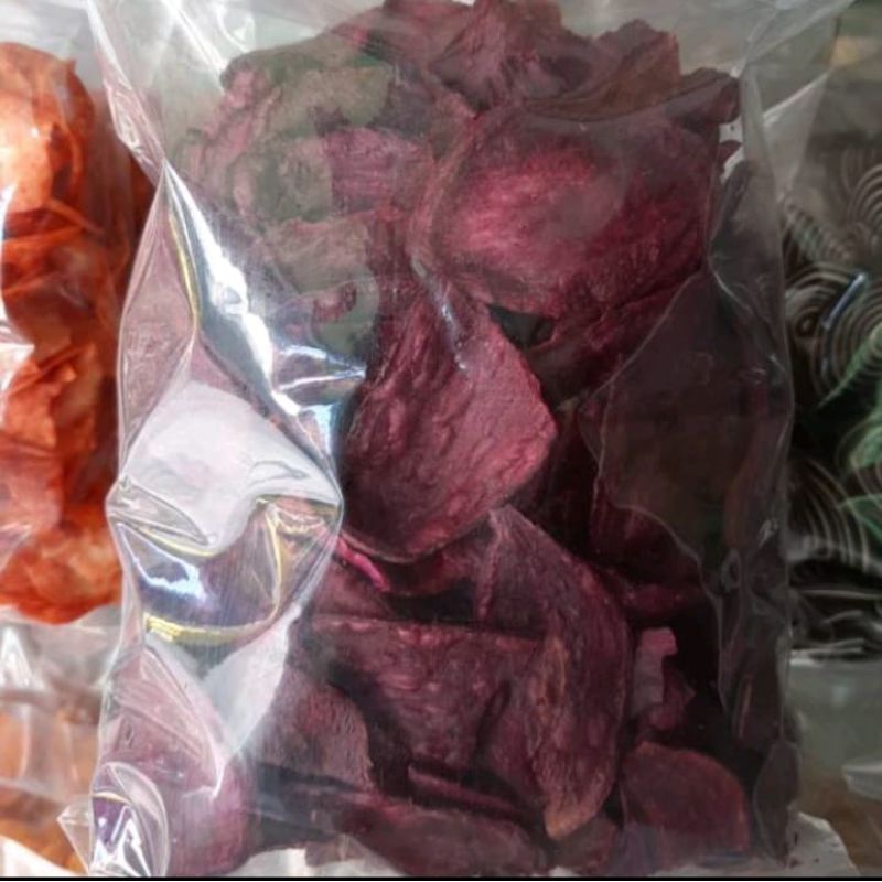 

KERIPIK UBI UNGU RASA MANIS ORIGINAL BERAT 250 GRAM