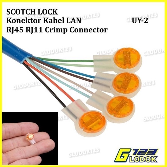 Ready Klem Konektor Jagung Penyambung 2 Kabel Scotch Lock Listrik UY2  1pc