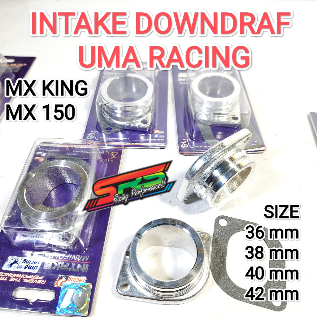 Uma Racing Intake TB Downdraf UMA Racing model Pendek short MX King MX 150