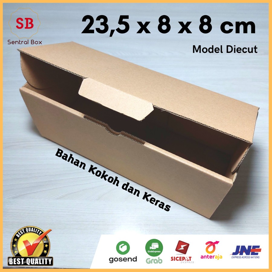 

( Min.order 5 pcs ) Kardus 23,5 x 8 x 8 cm...... Die Cut ( pembelian di atas 10 pcs harganya lebih murah )