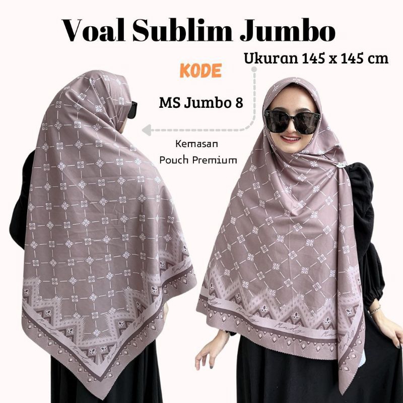 SAKHI ALFARIZKY-MUDY//HIJAB SEGI EMPAT JUMBO VOAL SUBLIM ELISA 145X145