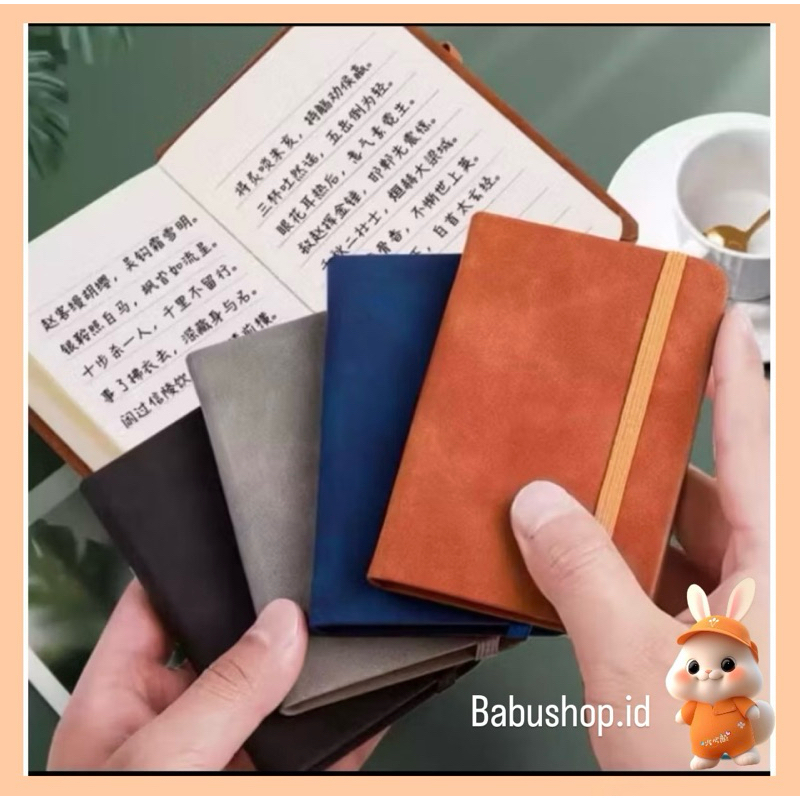 

BBS Notebook Mini A7 PU Leather Notepad Catatan Kecil100 Lembar