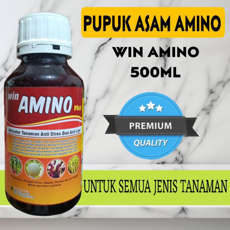 Win Amino Pupuk Organik Cair Asam Amino plus ZPT 500ml Nutrisi Anti Tres Untuk Tanaman
