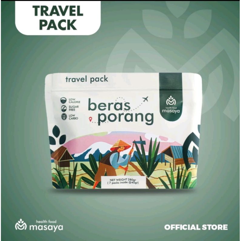 

masaya beras porang travel pack shirataki konjac rice diet healthy food-beras diet-fukumi-beras sehat