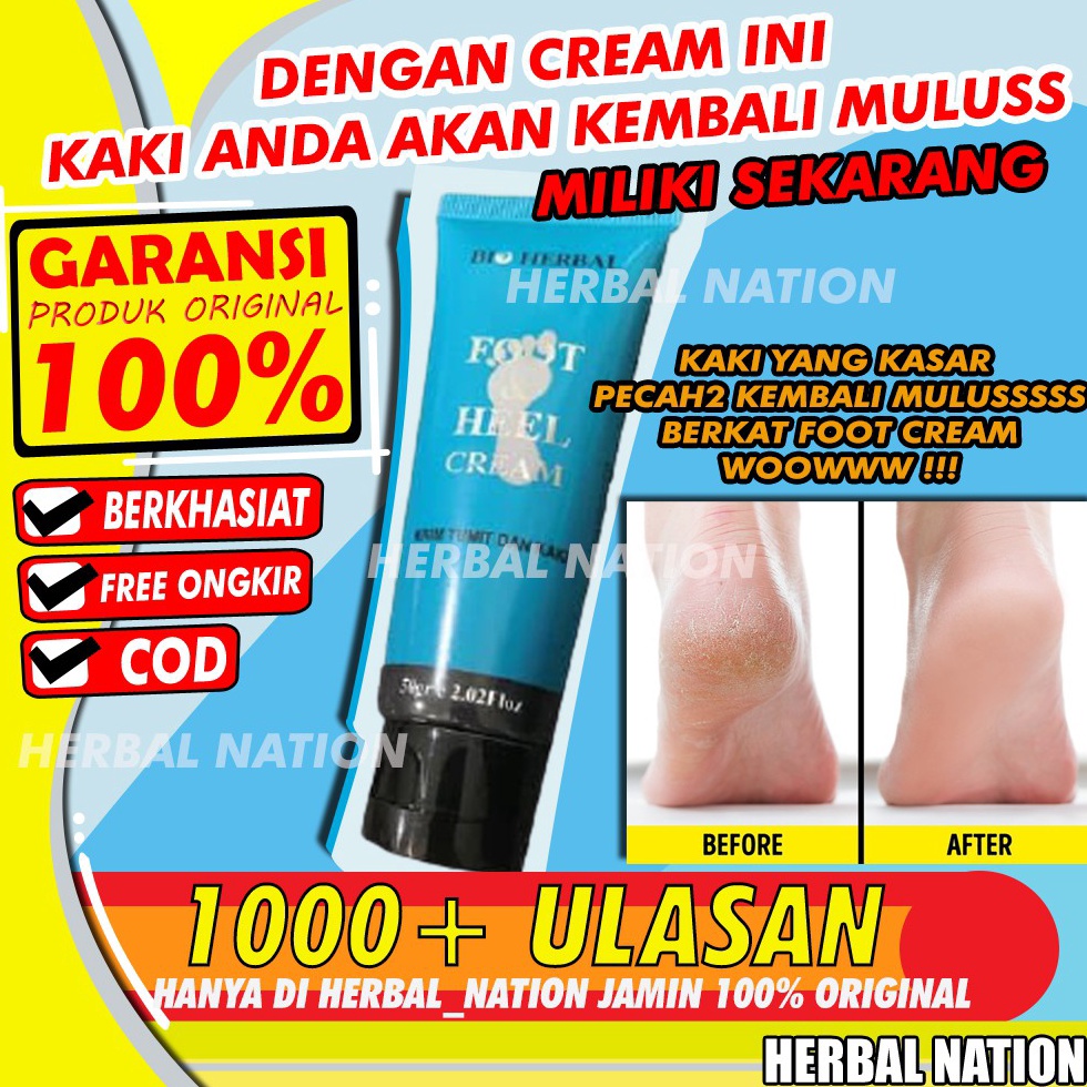 Spesial disini TERAMPUH Foot Cream Kaki Pecah Dan Kering Kaki Pecah2 Penghalus Tumit Kaki Ampuh