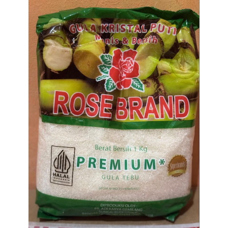 

Gula pasir ROSEBRAND 1kg kuning hijau EXP lama