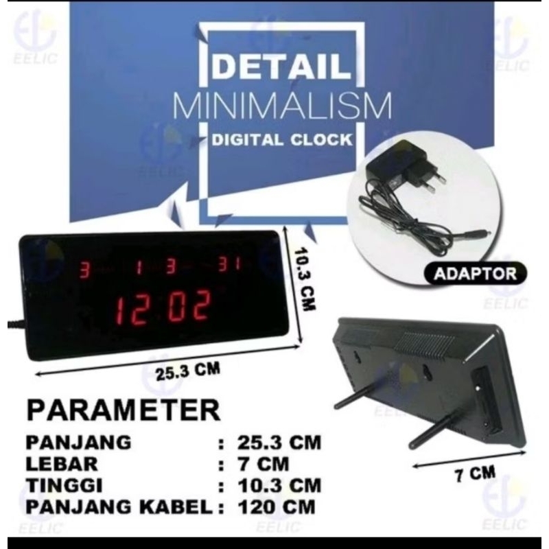 Jam Dinding/Meja DIGITAL listrik 2510 LED
