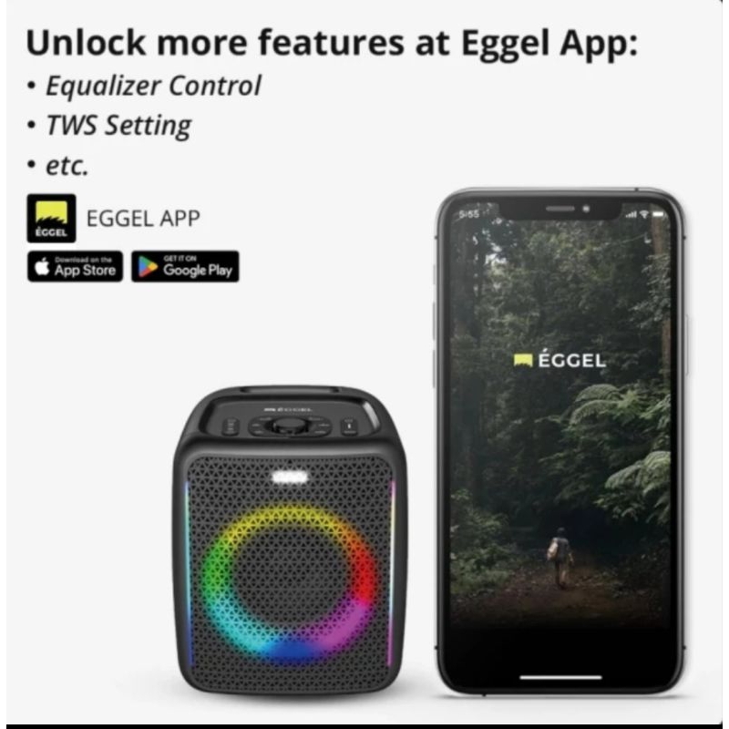 Eggel Fortis 2 Portable Party Speaker Bluetooth RGB