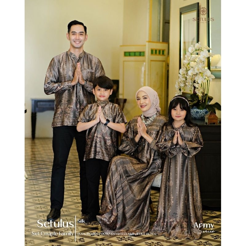 Sarimbit Keluarga Muslim Lebaran 2025 Setulus Ori Tulussignature - gamis ibu anak Koko ayah anak