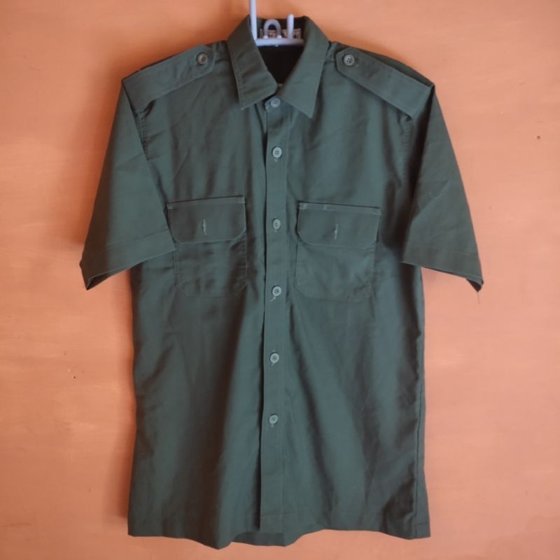 kemeja army TNI AD preloved second size L