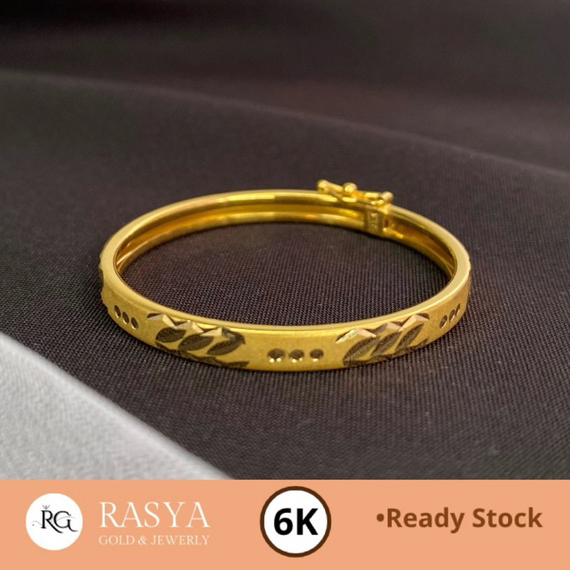 Gelang Sogun Anak Kadar 6K / 300 Gelang Emas Asli Motif 1.5 Gram
