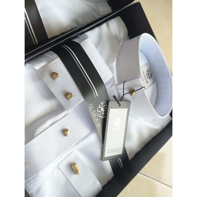 GAMIS ARAB AL NOOR ORIGINAL/GAMIS PRIA/JUBAH ARAB HITAM DAN PUTIH/JUBAH PUTIH POLIESTER