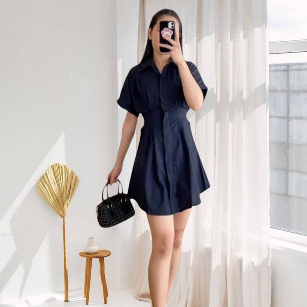 Sachi Korean Mini Dress Wanita Casual Pantai | Daster Busui | Dress Pesta Kondangan Korea PREMIUM Ka