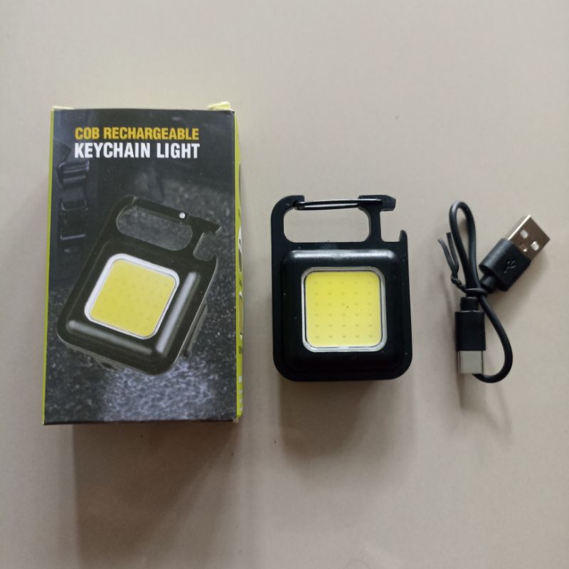 Senter Lampu Gantung / Keychain Light (COB Rechargeable)