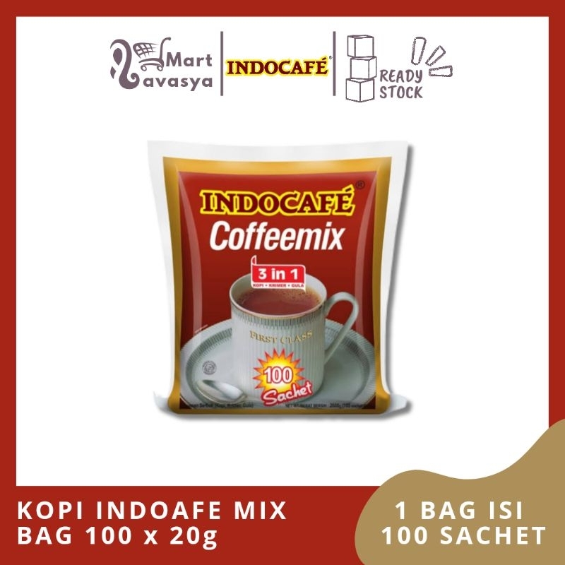 

KOPI INDOCAFE MIX BAG 100 X 20g - 1 BAG ISI 100 SACHET - KOTA BANDUNG - LAVASYA MART