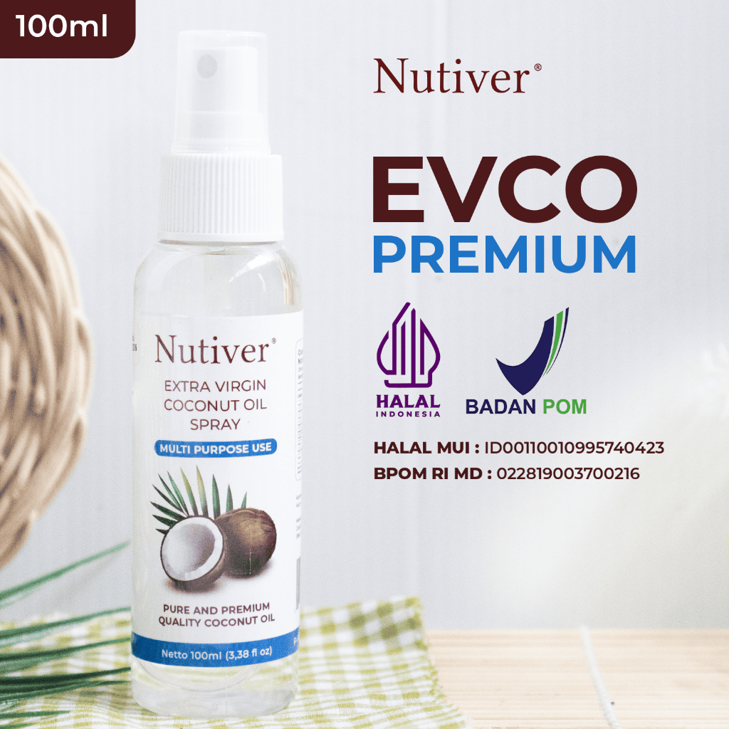 

NUTIVER Extra Virgin Coconut Oil Spray 100ml - VCO Minyak Kelapa