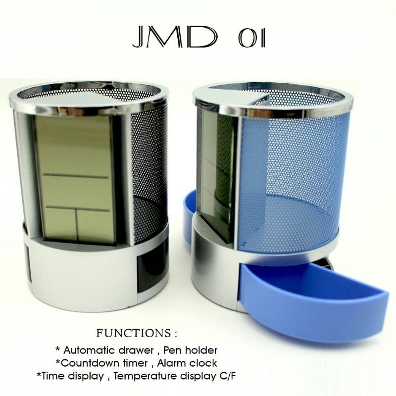 

Tempat wadah Pulpen Jam Meja Kalender Digital Akrilik Digital Clock Acrylic Calendar Pen Holder