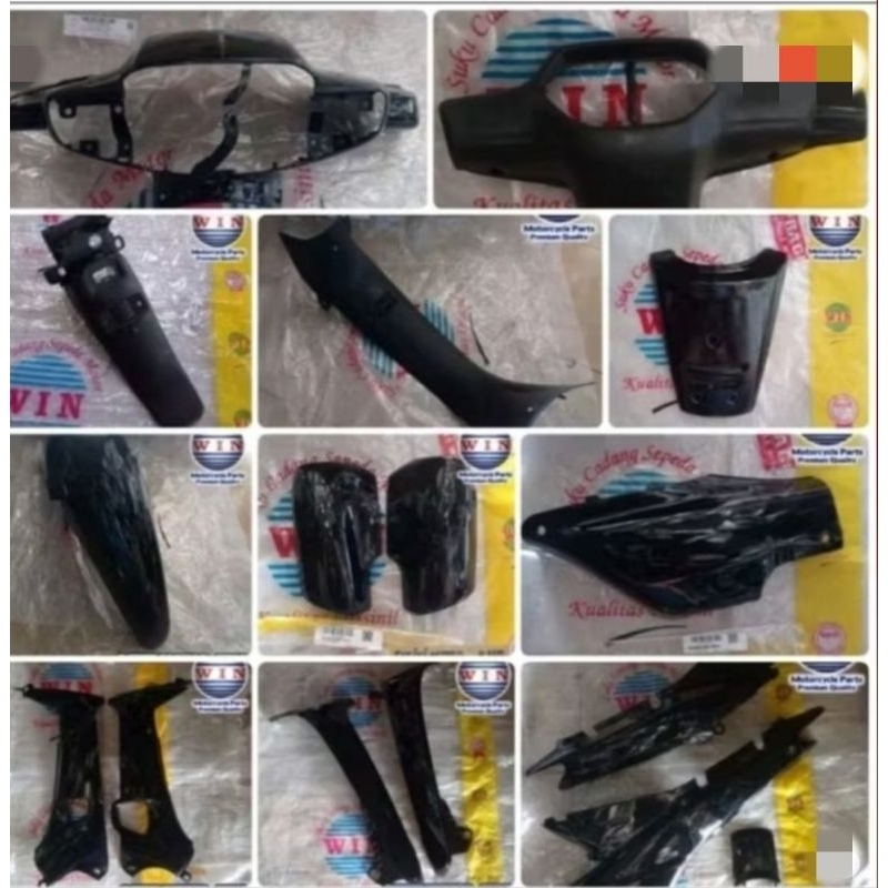 Body set supra x lama eceran hitam baru merk win dek sebeng sayap body tutup aki supra x lama Tolong