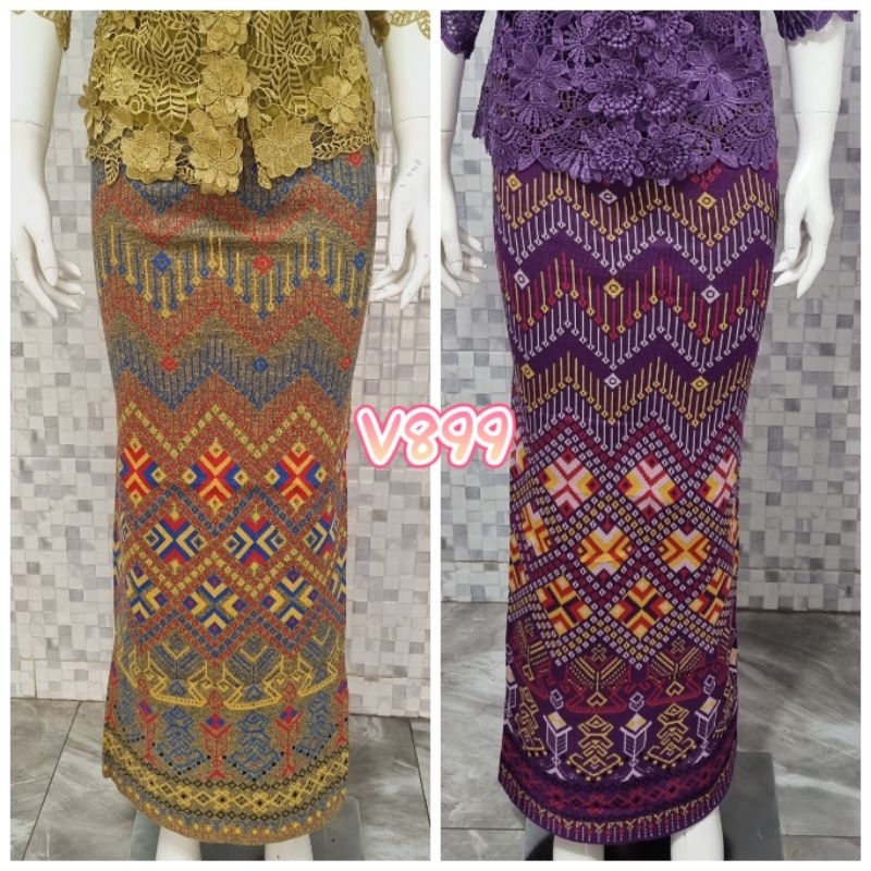 Rok Rajut Motif Tenun Bangkok Panjang V899